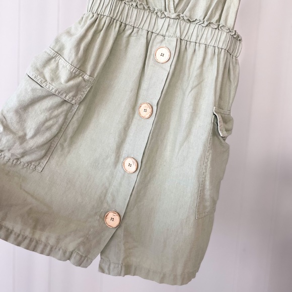 Sage Linen Pinafore - Picture 4 of 8